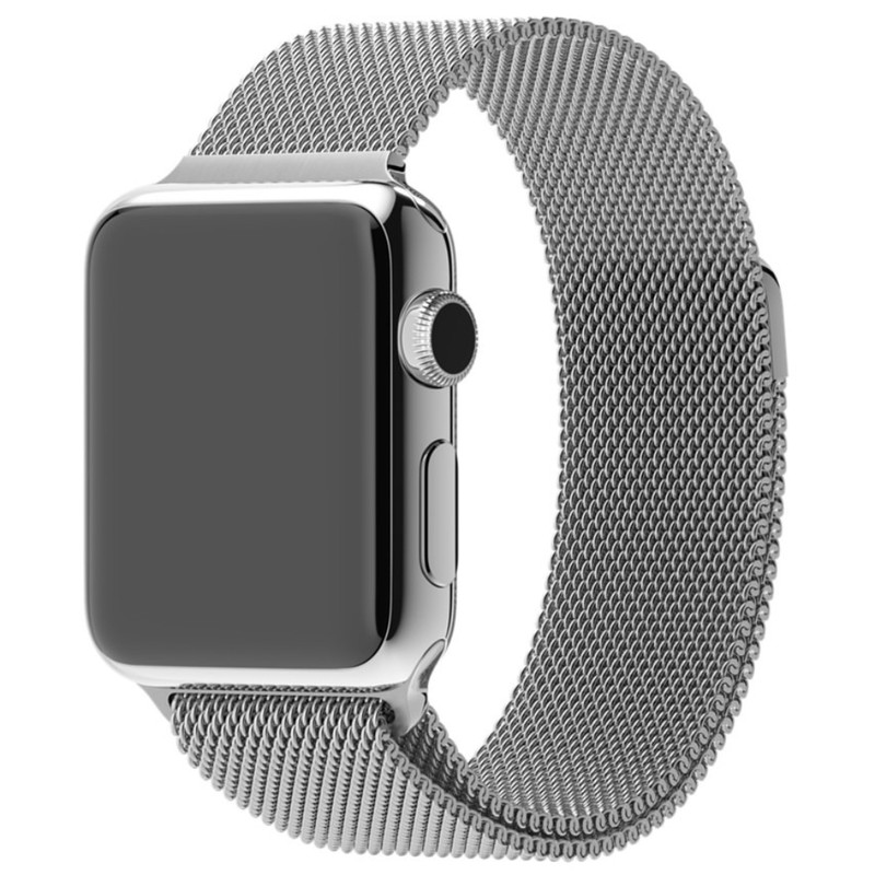 Ремешок Milanese Loop для Apple Watch 42/44 mm серебристый