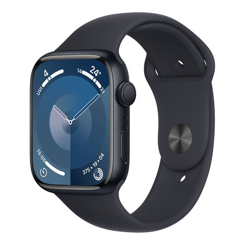 Apple Watch Series 9 GPS 45mm Midnight Aluminum Case with Midnight Sport Band M/L