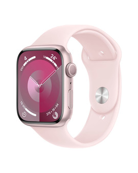 Apple Watch Series 9 GPS 45mm Pink Aluminum Case with Light Pink Sport Band M/L, изображение 1