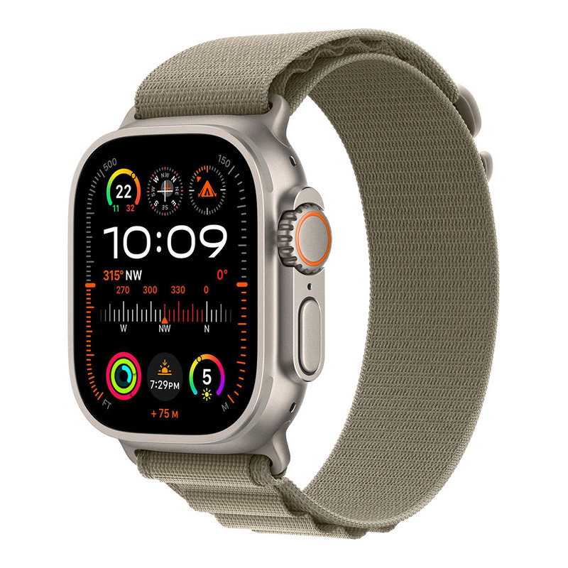 Apple Watch Ultra 2 with Olive Alpine Loop S