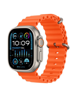 Apple Watch Ultra 2 with Orange Ocean Band, изображение 1