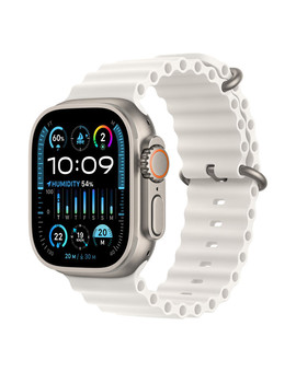 Apple Watch Ultra 2 with White Ocean Band, изображение 1